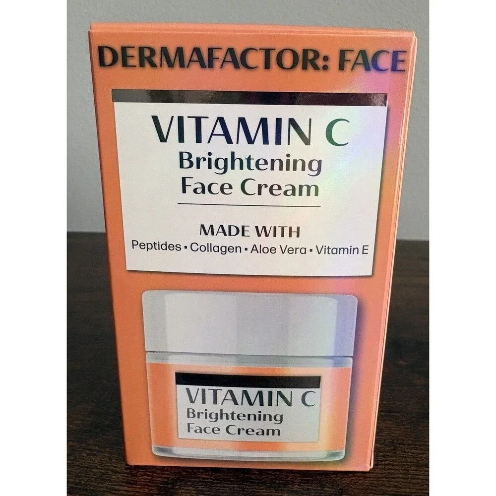 Dermafactor Face Vitamin C Brightening Face Cream 2.5oz Lightweight Gentle New!